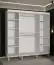 Neutraler Schiebetürenschrank mit 10 Fächern Jotunheimen 69, Farbe: Weiß - Abmessungen: 208 x 200,5 x 62 cm (H x B x T)