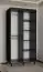 Edler Schiebetürenschrank mit zwei Kleiderstangen Jotunheimen 86, Farbe: Schwarz - Abmessungen: 208 x 100,5 x 62 cm (H x B x T)