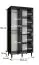 Schiebetürenschrank mit modernen Design Jotunheimen 122, Farbe: Schwarz - Abmessungen: 208 x 100,5 x 62 cm (H x B x T)