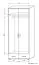 Drehtürenschrank / Kleiderschrank Kavieng 21, Farbe: Eiche / Weiß - Abmessungen: 200 x 80 x 60 cm (H x B x T)