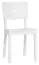 Stuhl Eiche massiv, Farbe: Weiß - Abmessungen: 86 x 43 x 50 cm (H x B x T)