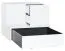 Jugendzimmer - Kommode Marincho 04, 2-teilig, Farbe: Weiß / Schwarz - Abmessungen: 89 x 107 x 95 cm (H x B x T)