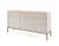 Sideboard / Kommode mit drei Schubladen Worthing 67, Farbe: Kaschmir, 1,5 Meter breit, sechs Fächer, Beine: Schwarz, ABS-Kantenschutz, drei Türen