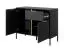 Schmales Sideboard mit zwei Türen Raoued 04, Farbe: Anthrazit - Abmessungen: 81 x 103 x 39,5 cm (H x B x T)
