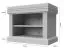 Sitzbank mit Stauraum / Schuhschrank Lotofaga 03, Farbe: Grau / Walnuss - 51 x 65 x 38 cm (H x B x T)