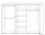 Schiebetürenschrank / Kleiderschrank Aitape 38, Farbe: Sonoma Eiche dunkel - Abmessungen: 188 x 220 x 60 cm (H x B x T)