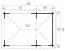 Pavillon / Pergola inkl. Pfosten, inkl. Fußboden, Grundfläche: 17,95 m², aus nordischen Fichtenholz, Zeltdach, Blockbohlenstärke 70 mm, Außenmaße: 350 x 513 cm
