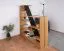 Regal "Lipik" 04, Farbe: Eiche / Schwarz, teilmassiv - Abmessungen: 150 x 120 x 36 cm (H x B x T)