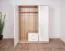 Drehtürenschrank / Kleiderschrank Hannut 12, Farbe: Weiß / Eiche - Abmessungen: 190 x 150 x 56 cm (H x B x T)