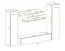 Dunkle Wohnzimmer Wohnwand Hompland 04, Farbe: Schwarz - Abmessungen: 170 x 260 x 40 cm (H x B x T), mit Push-to-open Funktion