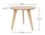 Couchtisch rund Erdre 03 mit 50 cm Durchmesser, in Eiche geölt, Tischplatte 2 cm, 50 x 50 x 41,5 cm, aus Massivholz Eiche, 3 Standbeine, für Wohnzimmer