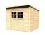Gartenhaus 2,39 x 2,44 Meter (inkl. Dach) | Natur | Pultdach Abbildung