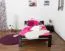 Bett Buche massiv 120 x 200 cm Schokobraun Abbildung