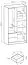 Kleiderschrank mit zwei Türen Leeds 07, Farbe: Graphit - Abmessungen: 200 x 105 x 51 cm (H x B x T)
