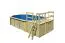 Pool 4 SET aus Holz, Farbe: Natur KDI, Ø 633, inkl. Leitern & Terrasse 2-teilig