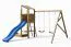 Kinderspielturm / Spielanlage Emil inkl. Doppelschaukel, Sandkasten, Wellenrutsche und Holzdach FSC®