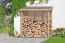 Kaminholzunterstand 01 mit Rückwand - aus LÄRCHENHOLZ - Abmessungen: 200 x 75 x 200 cm (L x B x H)