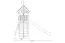 Spielturm Pirat 01 inkl. Sandkasten und Kletterwand - Abmessungen: 156 x 123 cm (L x B)