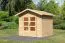 Kleines Gartenhaus mit Satteldach, Farbe: Natur, Grundfläche: 4,8 m²
