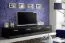 Schlichter TV-Unterschrank mit vier Fächern Bjordal 63, Farbe: Schwarz Hochglanz - Abmessungen: 35 x 200 x 45 cm (H x B x T)