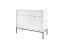 Moderne Kommode Worthing 22, Farbe: Weiß / Schwarz / Gold - Abmessungen: 83 x 104 x 39 cm (H x B x T)