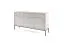 Kommode mit drei Türen Worthing 52, Farbe: Grau / Schwarz / Gold - Abmessungen: 83 x 154 x 39 cm (H x B x T)