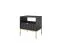 Nachtkommode Worthing 45, Farbe: Schwarz / Gold - Abmessungen: 56 x 54 x 39 cm (H x B x T)