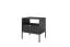 Nachtkommode im eleganten Design Worthing 44, Farbe: Schwarz / Gold - Abmessungen: 56 x 54 x 39 cm (H x B x T)