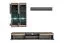 Stylische Wohnwand Bjordal 36, Farbe: Anthrazit / Eiche Wotan - Abmessungen: 150 x 175 x 37 cm (H x B x T), mit LED-Beleuchtung