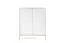 Kommode mit 6 Fächer Worthing 33, Farbe: Weiß / Gold - Abmessungen: 125 x 104 x 39 cm (H x B x T)