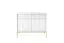 Kommode mit zwei Schubladen Worthing 23, Farbe: Weiß / Gold - Abmessungen: 83 x 104 x 39 cm (H x B x T)