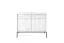 Moderne Kommode Worthing 22, Farbe: Weiß / Schwarz / Gold - Abmessungen: 83 x 104 x 39 cm (H x B x T)