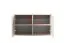 TV-Schrank | Kaschmir | Push-to-open Funktion | 10 Türen | 20 Fächer | 350 x 40 x 40 cm | kann hängend oder stehend aufgebaut werden | TV-Möbel