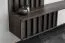 TV-Unterschrank inklusive Wandpaneel | Farbe: Eiche Graphite / Weißer Marmor | geriffelte Front | für Wohnzimmer | 148 x 35 x 160 cm | Push-to-open Funktion
