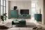 Couchtisch im modernen Design Worthing 07, Farbe: Grün / Schwarz - Abmessungen: 46 x 104 x 68 cm (H x B x T)