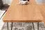 Esstisch aus Akazie Massivholz mit Haarnadelbeinen Marimonos 02, Farbe: Akazie / Schwarz - Abmessungen: 80 x 180 cm (B x T), Handgefertigt