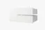 Kleiderschrank im modernen Design Hochfeiler 51, Farbe: Weiß / Weißer Marmor - Abmessungen: 200 x 100 x 62 cm (H x B x T), mit fünf Fächern und einen Spiegel
