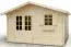 Gartenhaus PO12 - 34 mm Blockbohlenhaus, Grundfläche: 13,90 m², Satteldach