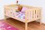 Kinderbett / Juniorbett Kiefer massiv Vollholz natur 96, inkl. Lattenrost - 90 x 160 cm (B x L)