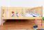 Kinderbett / Juniorbett Kiefer massiv Vollholz natur 96, inkl. Lattenrost - 90 x 160 cm (B x L)