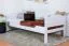 Einzelbett / Gästebett "Easy Premium Line" K1/s Voll, 90 x 200 cm Buche Vollholz massiv weiß lackiert