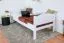 Einzelbett / Gästebett "Easy Premium Line" K1/s Voll, 90 x 200 cm Buche Vollholz massiv weiß lackiert