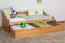 Jugendbett / Funktionsbett Kiefer massiv Vollholz Erlefarben 93, inkl. Lattenrost - 90 x 200 cm (B x L)
