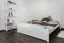 Doppelbett Kiefer massiv Vollholz weiß 81, inkl. Lattenrost - 160 x 200 cm (B x L)