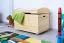 Truhe Kiefer massiv Vollholz natur 005 - Abmessungen: 55 x 77,5 x 49 cm (H x B x T)