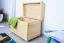 Truhe Kiefer massiv Vollholz natur 005 - Abmessungen: 55 x 77,5 x 49 cm (H x B x T)