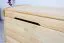Truhe Kiefer massiv Vollholz natur 006 – Abmessungen: 58 x 94 x 55,5 cm (H x B x T)