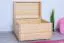 Truhe Kiefer massiv Vollholz natur 006 – Abmessungen: 58 x 94 x 55,5 cm (H x B x T)