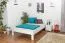 Kinderbett / Jugendbett Kiefer massiv Vollholz weiß lackiert 75, inkl. Lattenrost - Abmessung 140 x 200 cm