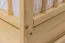 Gitterbett / Kinderbett Kiefer massiv Vollholz natur 102, inkl. Lattenrost - 60 x 120 cm, inkl. Schublade